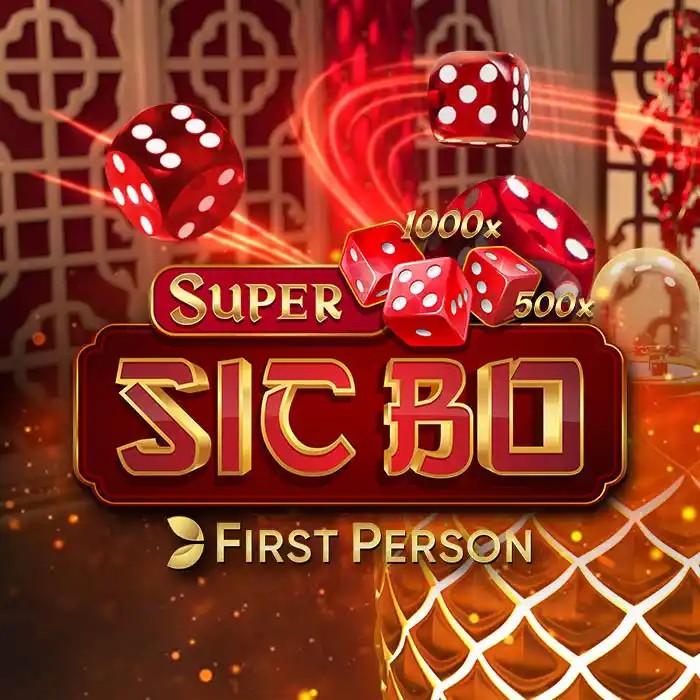 Super Sic Bo online game logo by Evolution on weiss-casino.bet