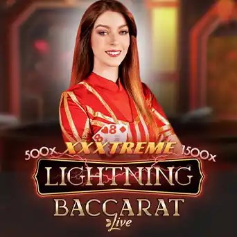 Lightning Baccarat by Evolution, showcased at weiss-casino.bet – game logo