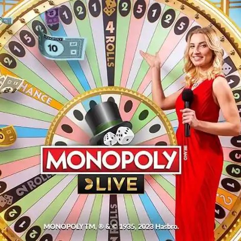 Official Live Dealer logo: Monopoly Live by Evolution at Weiss